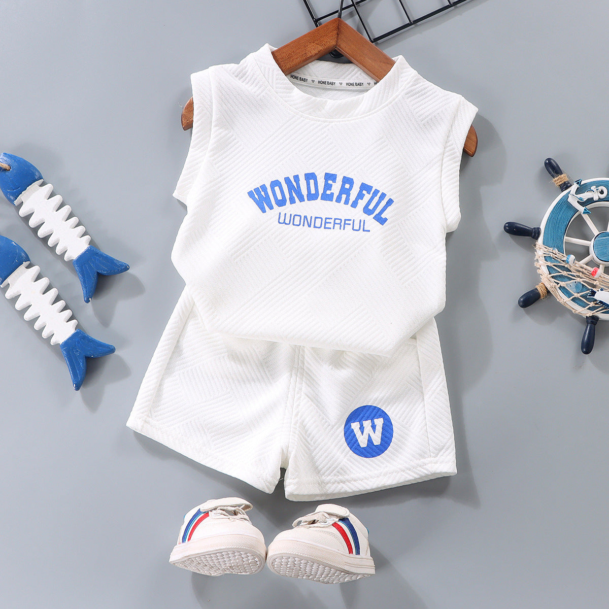 Wholesale of Summer Boys' Polyester Vest Sets